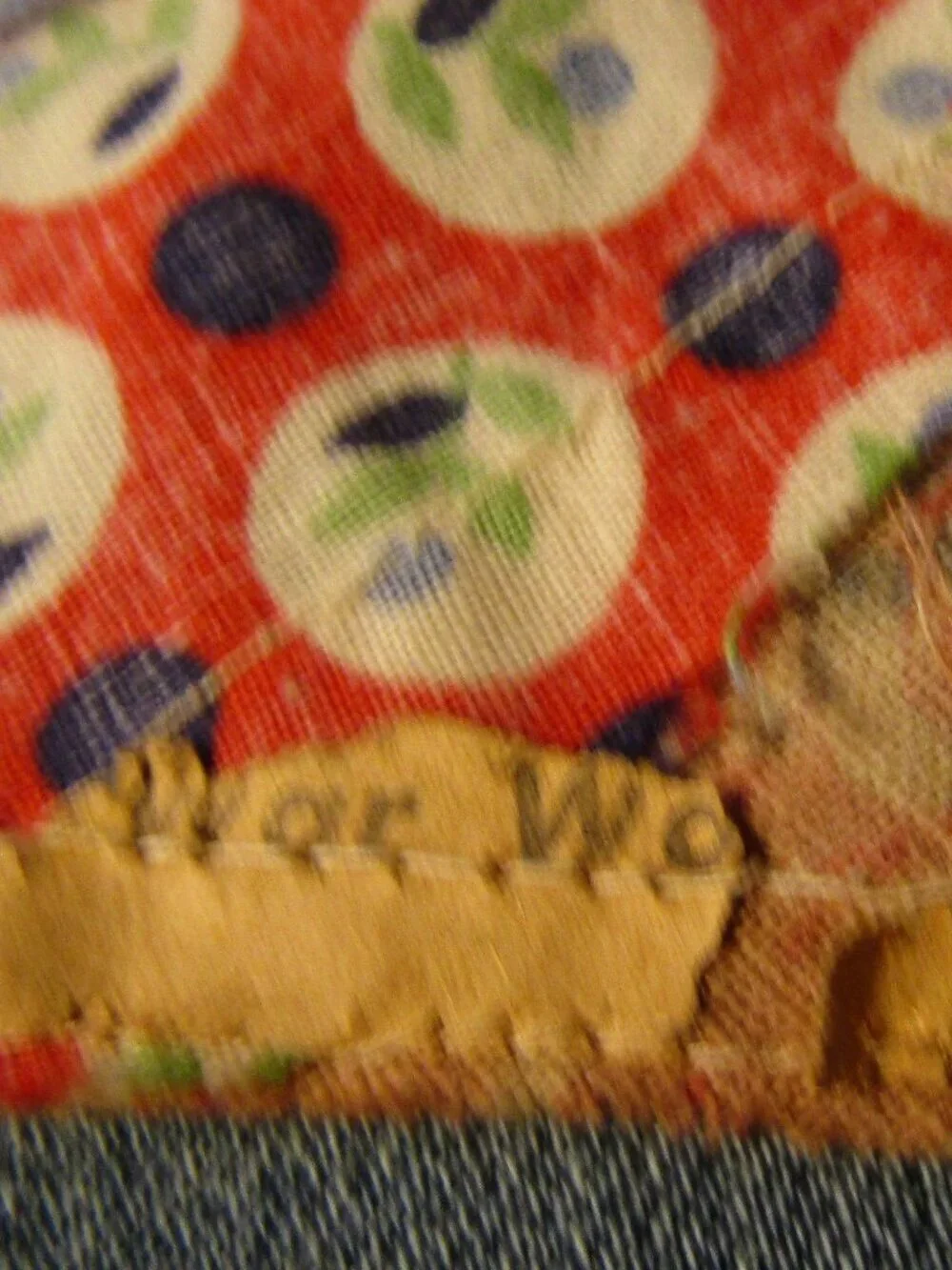 Antique DEPRESSION ERA Handstitched Unfinished Quilt Newspaper Bits on Underside